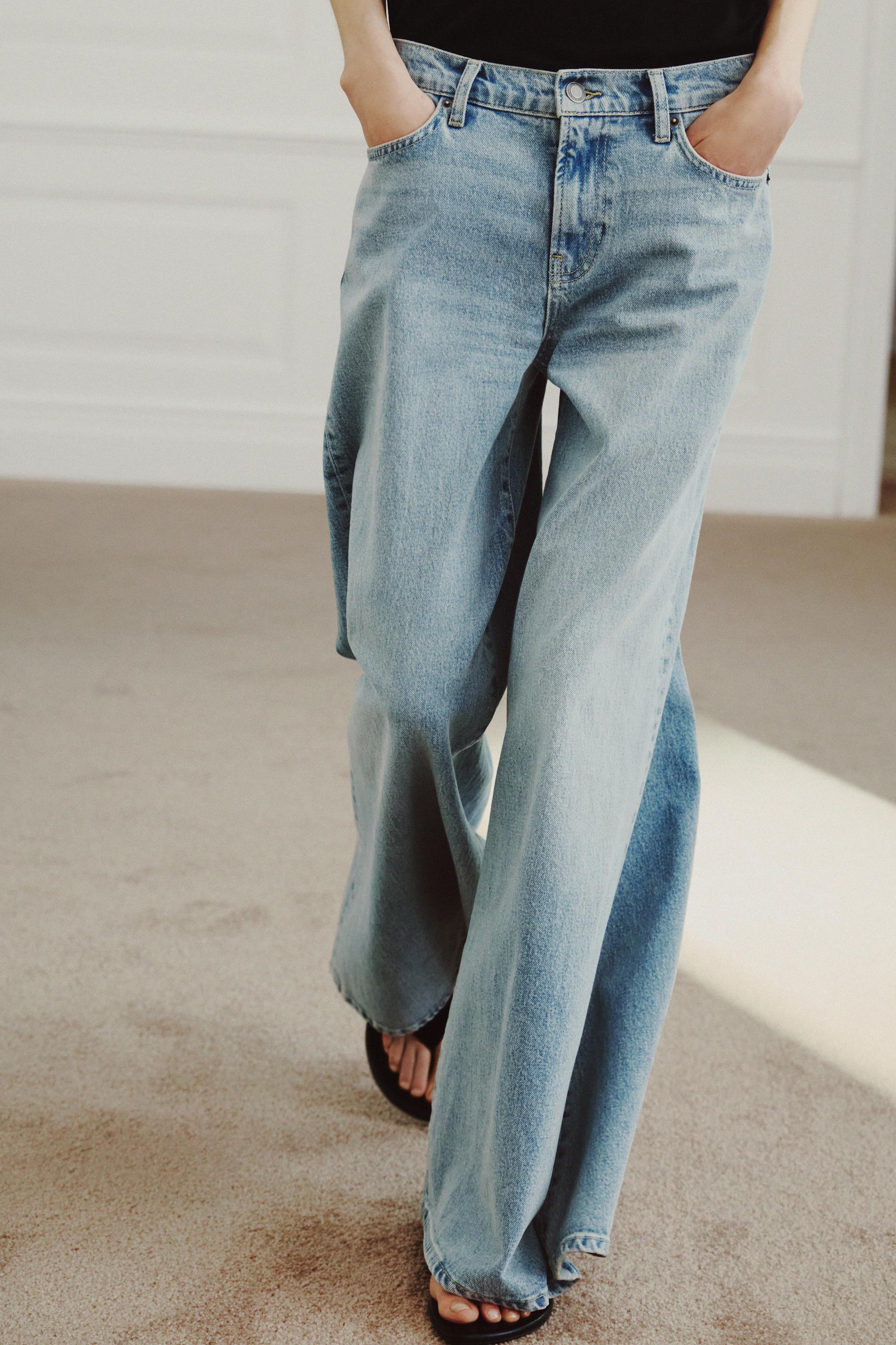 ZW COLLECTION MAXI WIDE LEG LOW RISE JEANS